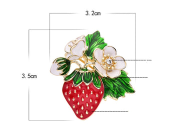 XSB131 - Fashion Strawberry Saree Brooch